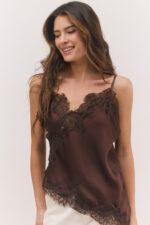 Asymmetric Satin Tank Top