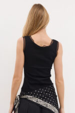 Chiffon Mix Ribbed Tank Top - Image 8