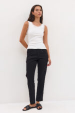 Chiffon Mix Ribbed Tank Top - Image 9