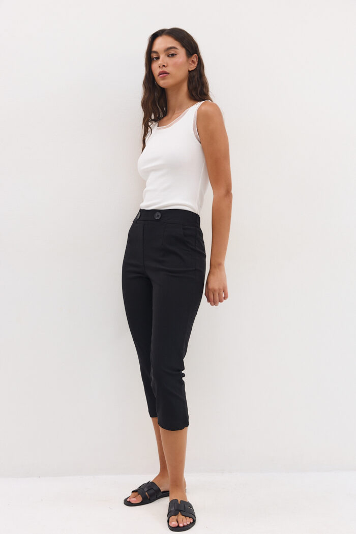 Chiffon Mix Ribbed Tank Top - Image 10