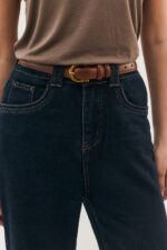 Half Horseshoe Buckle Leather Belt - Image 2
