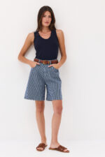 Yuli Striped Bermuda Shorts