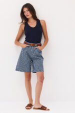 Yuli Striped Bermuda Shorts - Image 2
